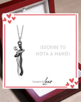 Collar Abrazo-Eterno® para mi Amor (con Nota especial y Caja de madera con luz)