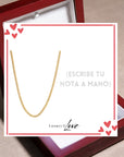 Collar Cuban Style® Dorado para mi Hombre (con carta dedicada y Caja con Luz)