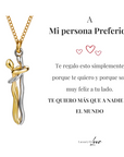 Collar Abrazo-Eterno® para mi Amor (con Nota especial y Caja de madera con luz)