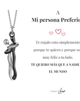 Collar Abrazo-Eterno® para mi Amor (con Nota especial y Caja de madera con luz)