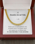 Collar Cuban Style® Dorado para mi Hombre (con carta dedicada y Caja con Luz)