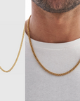 Collar Cuban Style® Dorado para mi Hombre (con carta dedicada y Caja con Luz)