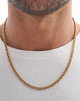 Collar Cuban Style® Dorado para mi Hombre (con carta dedicada y Caja con Luz)
