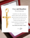 Collar Cruz® para mi Hombre (con carta dedicada y Caja con Luz)