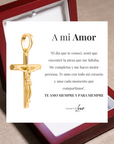 Collar Cruz® para mi Hombre (con carta dedicada y Caja con Luz)