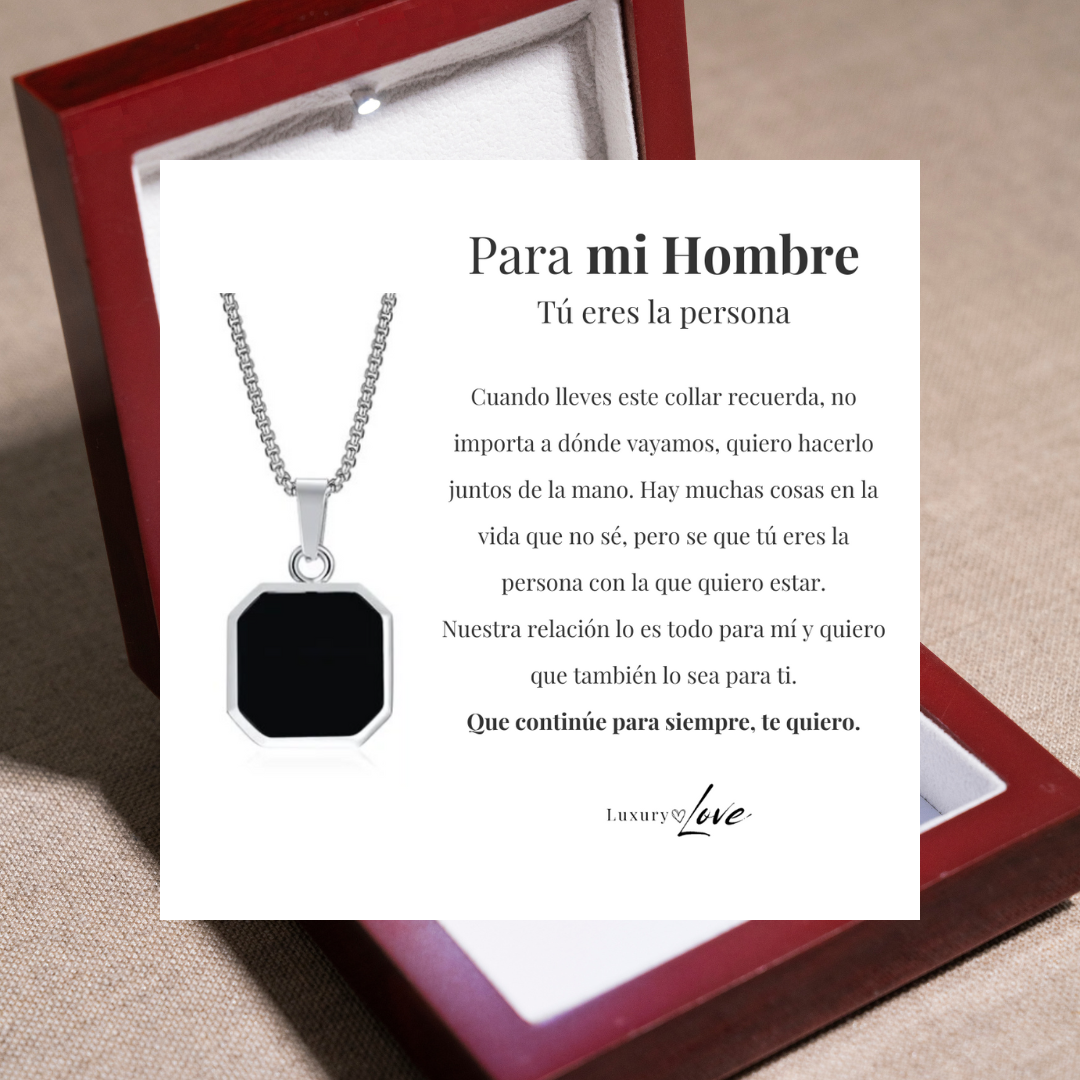 REGALO PARA MI HOMBRE (escoge collar y nota + Caja con Luz)
