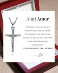 Collar Cruz® para mi Hombre (con carta dedicada y Caja con Luz)