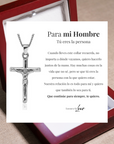 Collar Cruz® para mi Hombre (con carta dedicada y Caja con Luz)