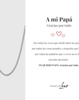 Collar Cuban Style® Plateado para mi Padre (con carta dedicada a escoger)