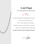 Collar Cuban Style® Plateado para mi Padre (con carta dedicada a escoger)