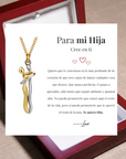 Collar Abrazo-Eterno®  para mi Hija (con Nota especial y Caja de madera con luz)