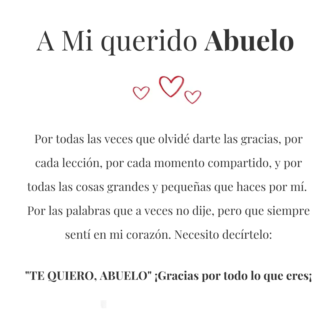Regalo para mi Abuelo (con carta dedicada)