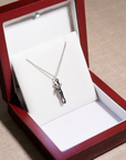 Collar Abrazo-Eterno® para mi Amor (con Nota especial y Caja de madera con luz)