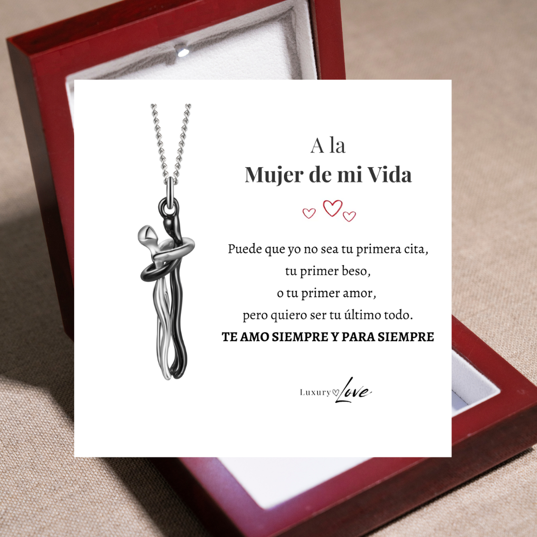 Collar Abrazo-Eterno® (con Nota especial y Caja de madera con luz)