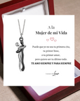 Collar Abrazo-Eterno® para mi Amor (con Nota especial y Caja de madera con luz)