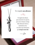 Collar Abrazo-Eterno® para mi Amor (con Nota especial y Caja de madera con luz)