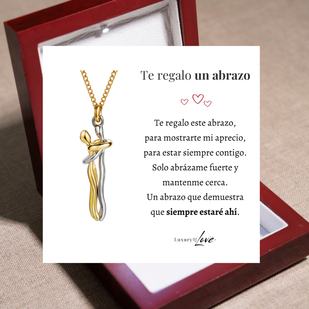 Collar Abrazo-Eterno® (con Nota especial y Caja de madera con luz)