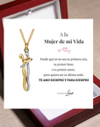 Collar Abrazo-Eterno® para mi Amor (con Nota especial y Caja de madera con luz)
