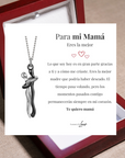 Collar Abrazo-Eterno® para mi Madre (con Nota especial y Caja de madera con luz)