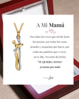 Collar Abrazo-Eterno® para mi Madre (con Nota especial y Caja de madera con luz)