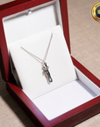 Collar Abrazo-Eterno® para mi Amor (con Nota especial y Caja de madera con luz)