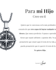 Collar Estrella del Norte® - Para mi Hijo (con nota dedicada y caja de madera con luz)