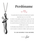 Collar Abrazo-Infinito® plateado (con nota especial)