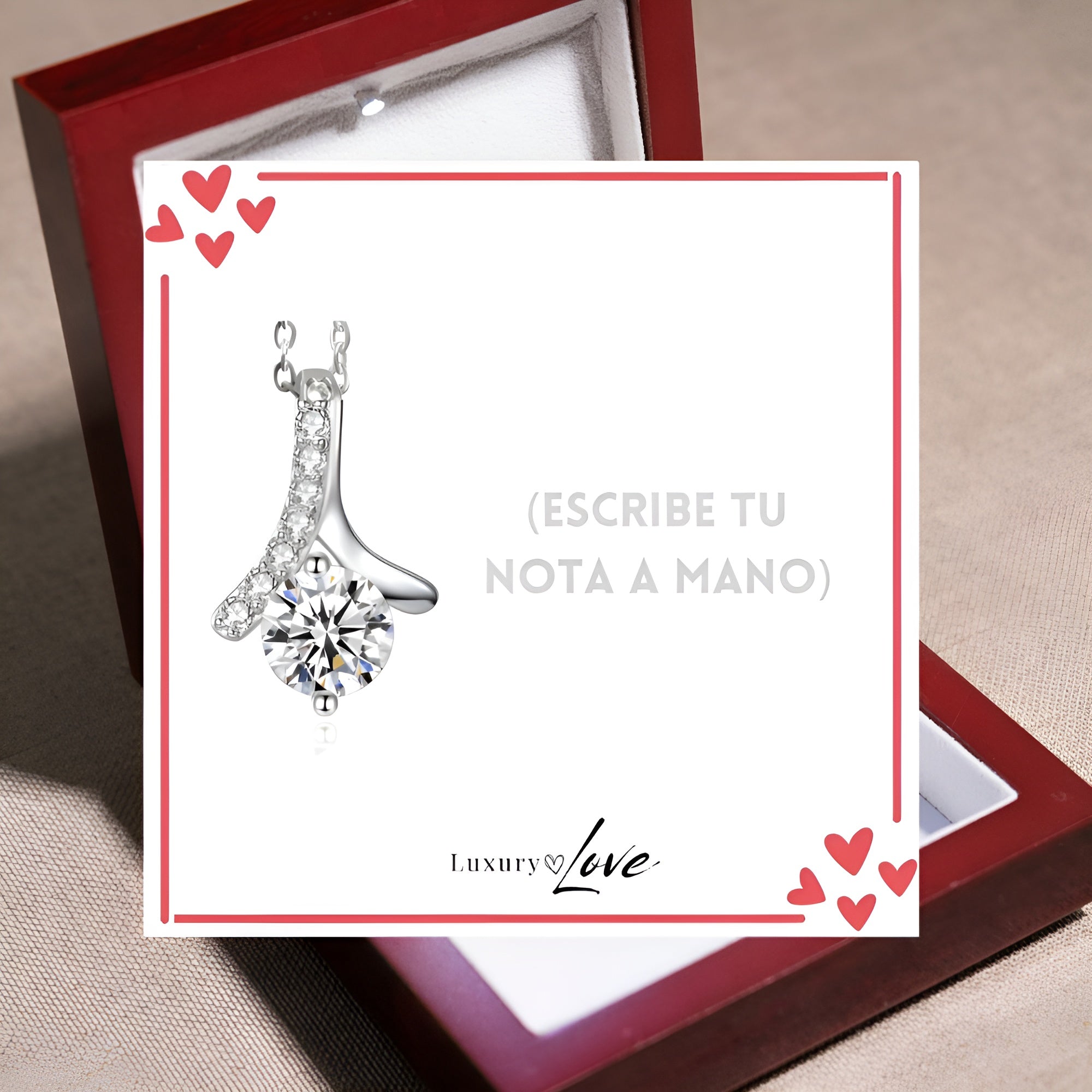 Collar para mi Suegra (con carta dedicada y Caja con Luz)
