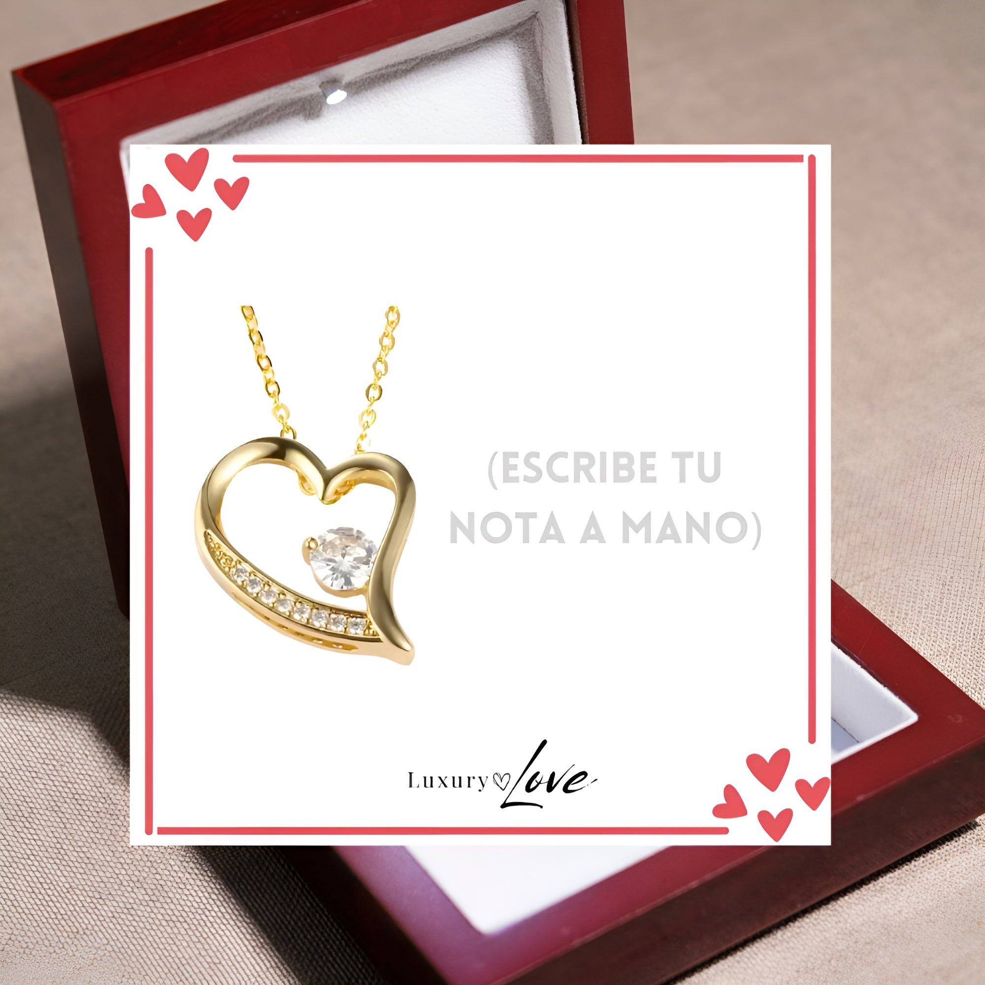 Collar para mi Suegra (con carta dedicada y Caja con Luz)