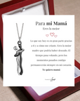 Collar Abrazo-Eterno®  para mi Madre (con Nota especial y Caja de madera con luz)