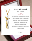 Collar Abrazo-Eterno®  para mi Madre (con Nota especial y Caja de madera con luz)